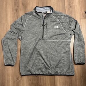 The North Face Pullover Mens 2XL Gray Stretch Fleece Quarter Zip Hiking NF0A5G9W
